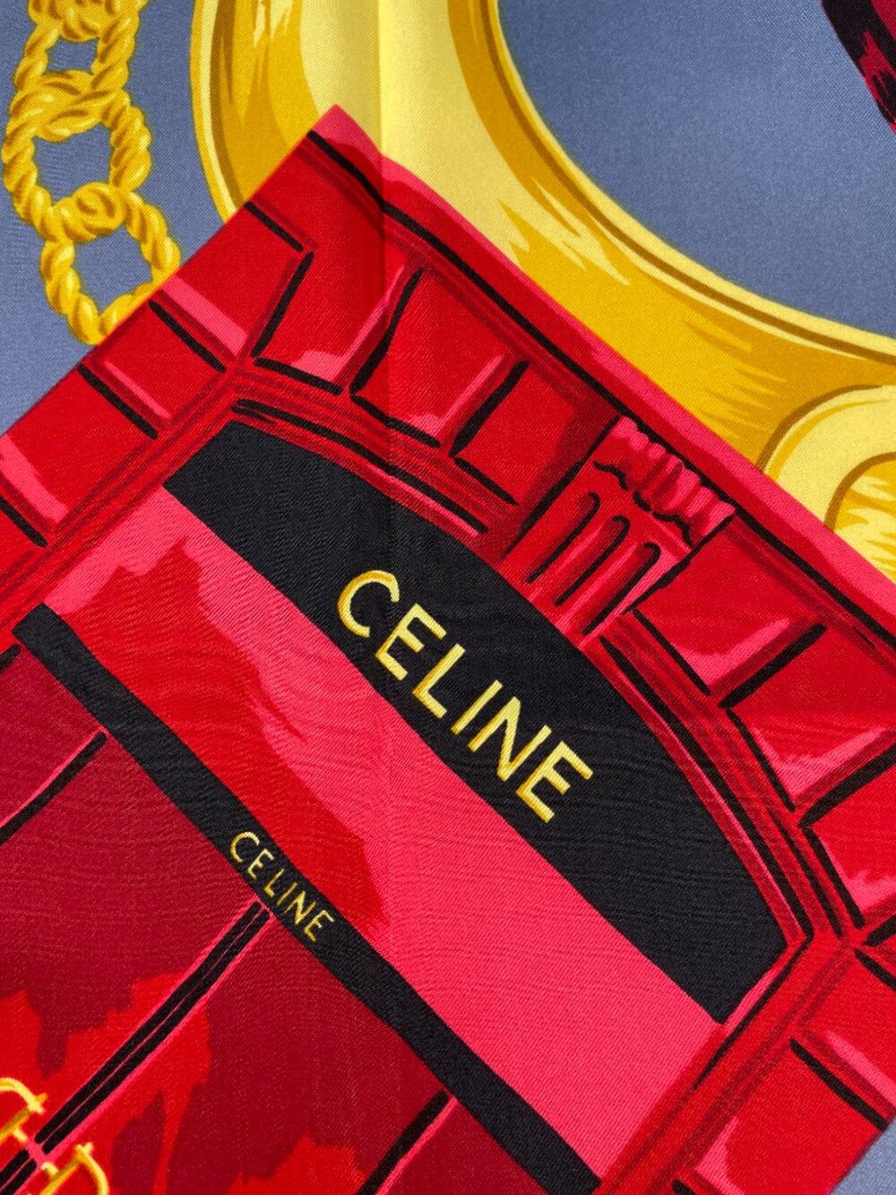 Vintage Céline Paris Silk Scarf – Arc de Triomphe Motif - Picture 3 of 14